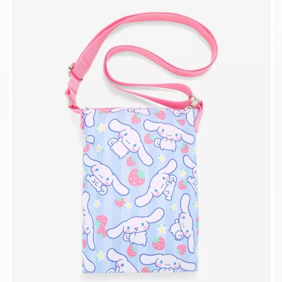 2pc Sanrio Cinnamoroll Passport Crossbody & Family Cardholder Set + Keychain NWT - Picture 4 of 7